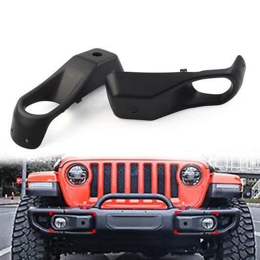 2x Front Fog Lamp Cover Black for Jeep for Wrangler JL 2018-2022