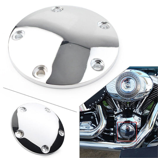 Fit for Harley Twin Cam Softail Dyna Touring 99-17 Chrome Domed Timing Points Cover Q
