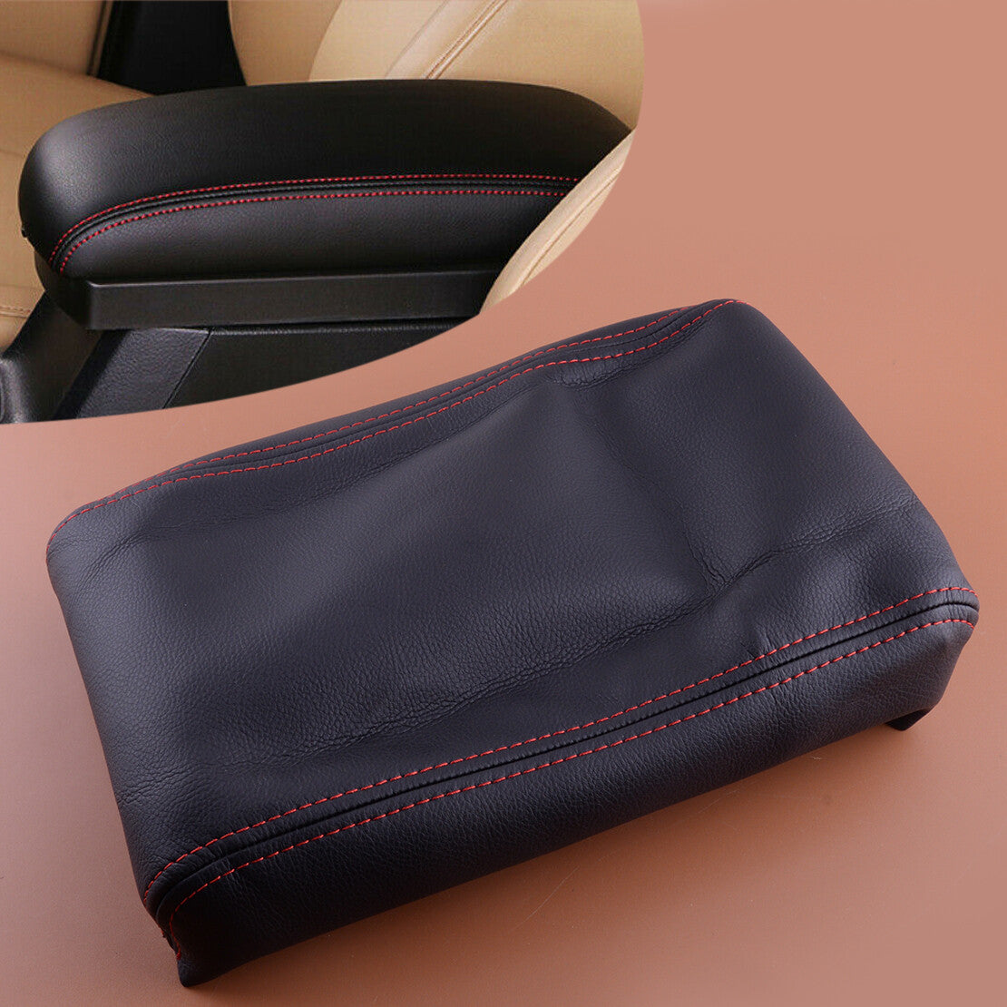 Fit For RAV4 2016-2018 ACC PU Leather Center Console Lid Armrest Cover v