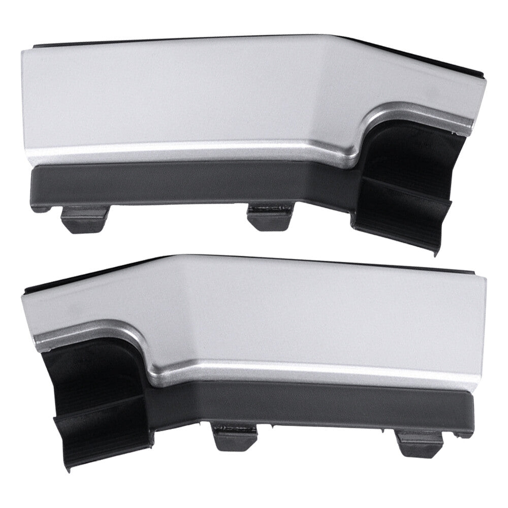 Left and Right Fit for Toyota Highlander 2017-2019 Front Bumper Tow Cap Cover Silver Q