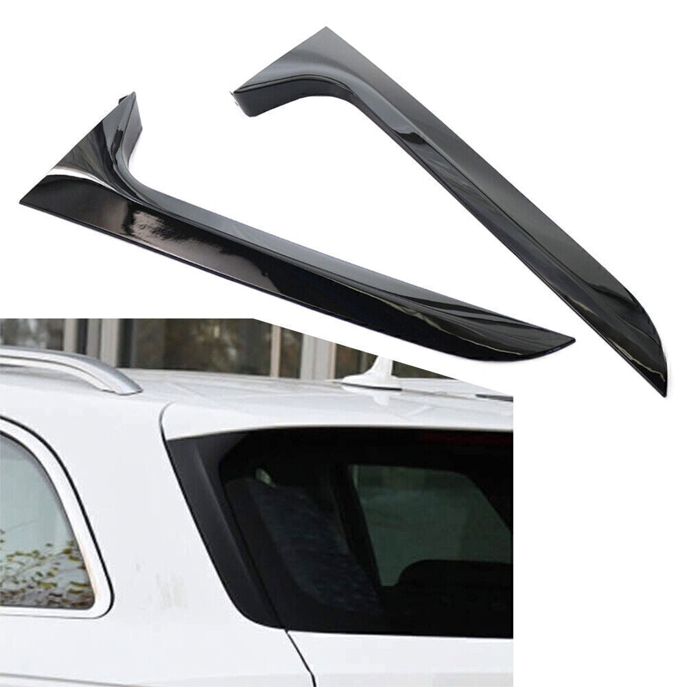 Rear Window Side Spoiler Canard Splitter Trim Black Fit A6 C7 TDI 2012-2018 2pcs