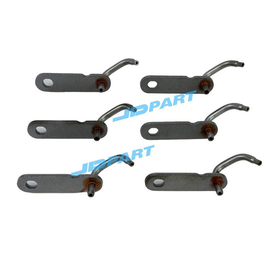 6 pieces of 3126 oil cooler nozzles 1355970 1077638 suitable for Caterpillar engine parts.