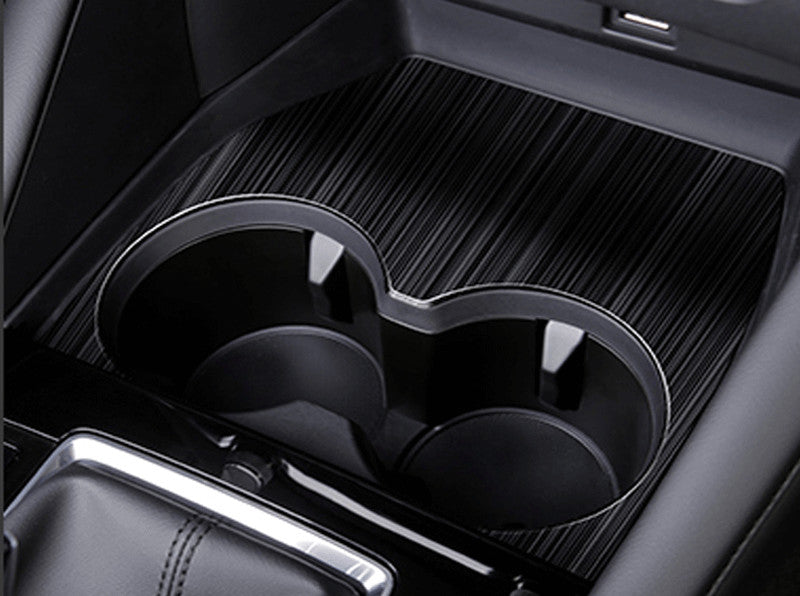 for Mazda 3 Axela 2019-22 Black Steel Inner Console Water Cup Holder Cover Trims
