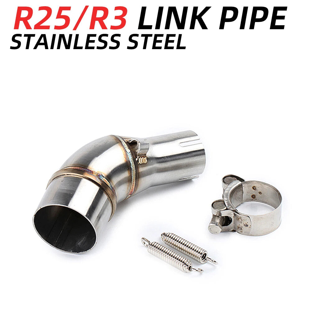 for Yamaha R3 R25 MT03 Exhaust Motorcycle Slip on Middle Link Pipe 51mm Muffler
