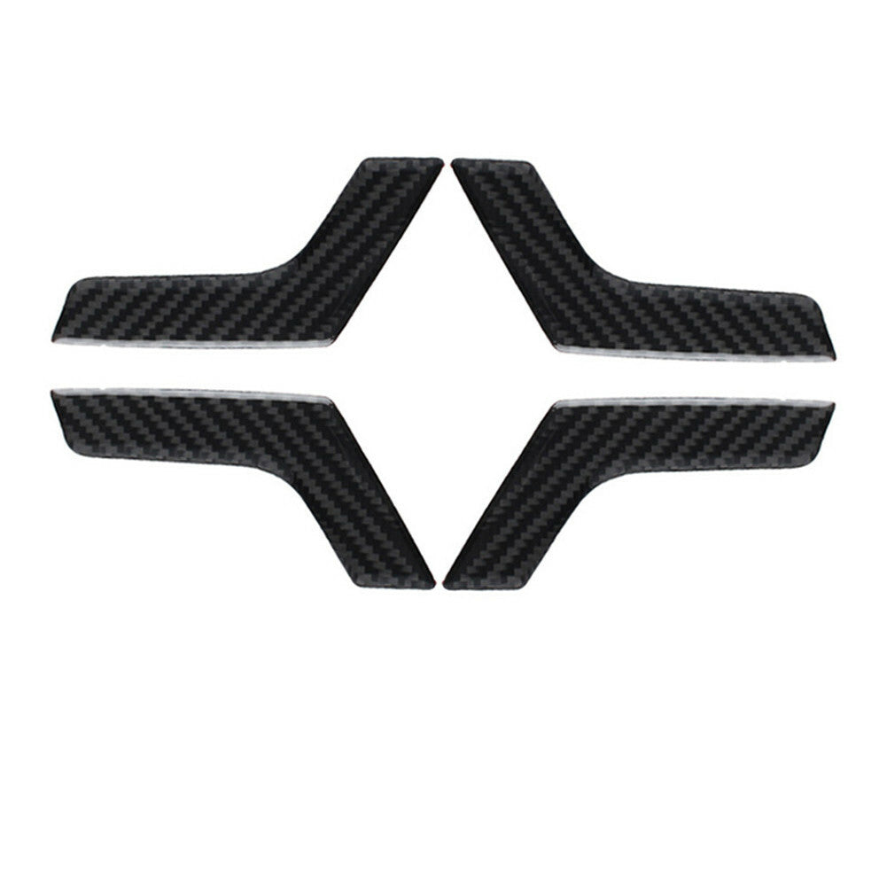4Pcs Carbon Fiber Door Buckle Trim Panel for Mercedes-Benz W204 2007-2013