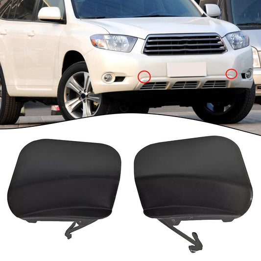1 Pair Front Bumper Tow Hook Eye Cover Cap for Highlander 2008 -2011 v