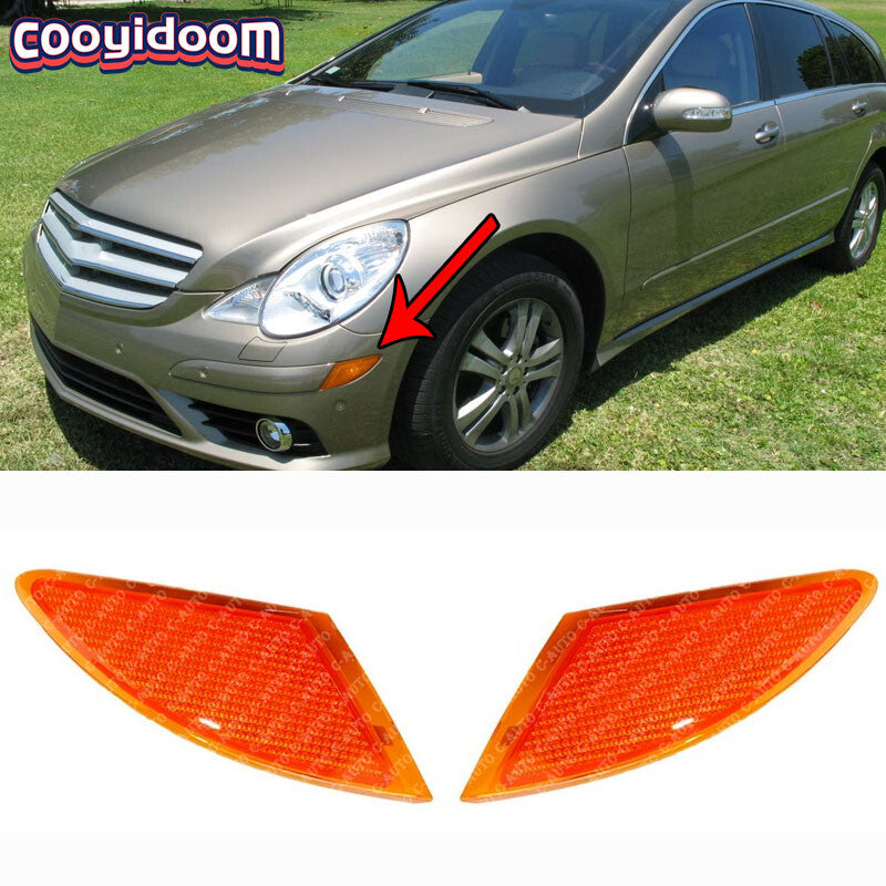 for Mercedes-Benz W251 R320 R350 Pair Front Bumper Turn Signal Indicator Lamp