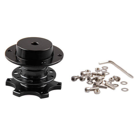 Universal Black Quick Release Adapter Snap Off Steering Wheel Boss Hub Race