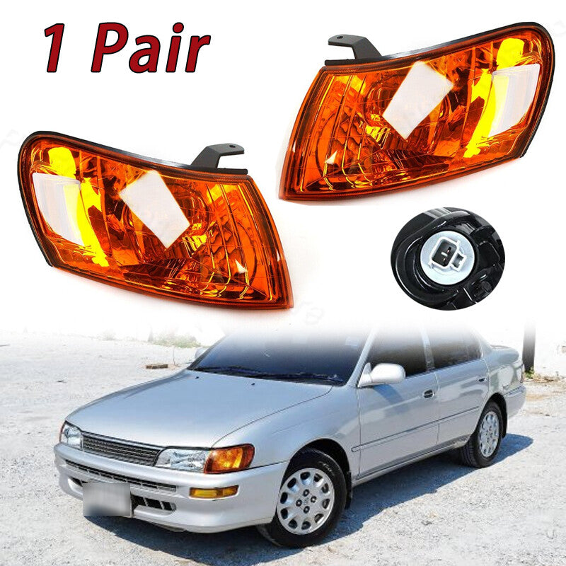 Dual front corner lights for 1993-1997 for Toyota for Corolla AE100, E100, and AE101 models.