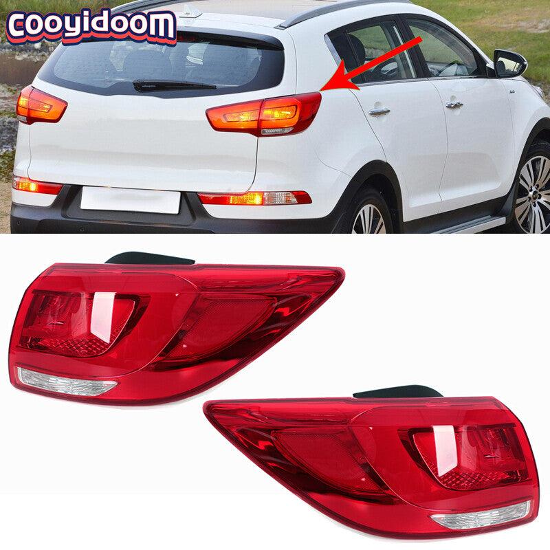 Suitable for Kia Sportage 2014 - 2017 LED taillights, rear bumper fog lights, and brakes.