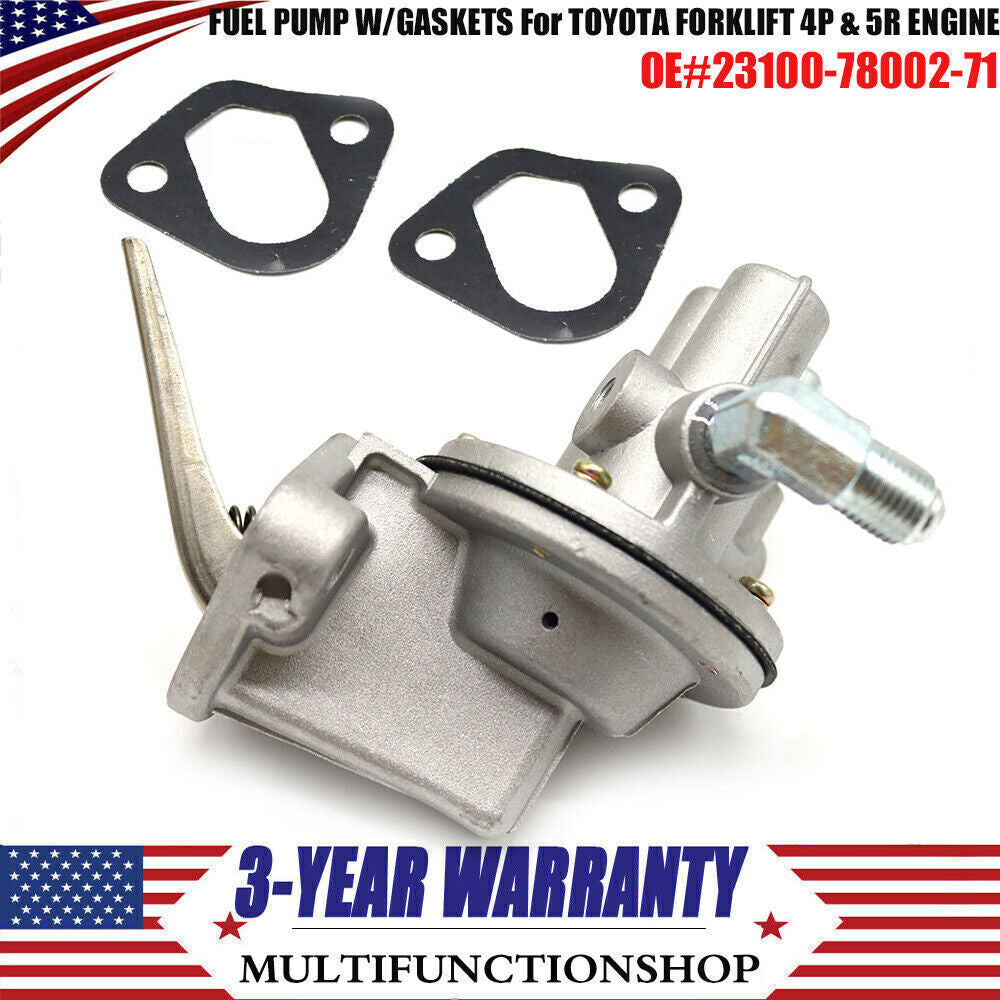 Fuel Pump W/ Gasket 23100-78002-71 for Toyota Forklift 4P and 5R Engine Parts US