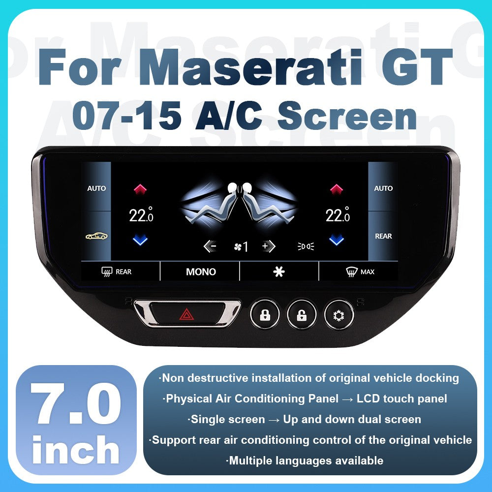 7 Inch Climate Screen AC LCD Screen Fit for Maserati GT 2007-2015 Q
