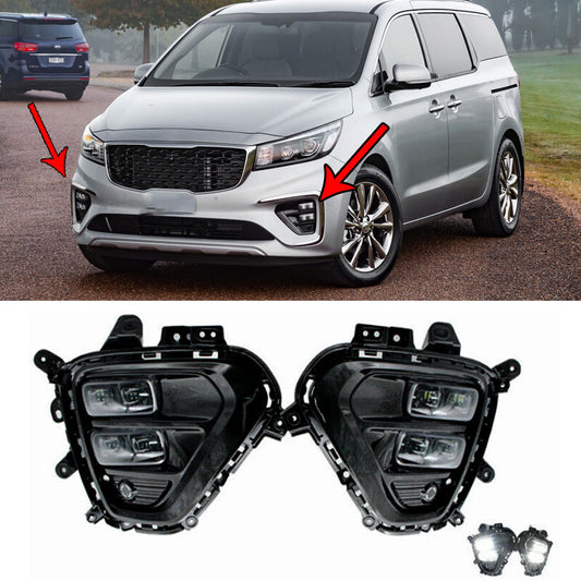Suitable for Kia Fiesta 2019 2020 - Dual DRL LED Fog Lights and Daytime Running Lights