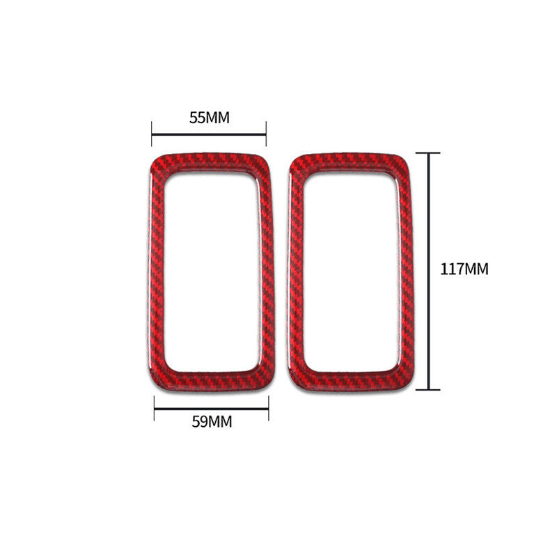 Red carbon fiber rear reading light cover trim for Porsche Macan 2015 - 2021
