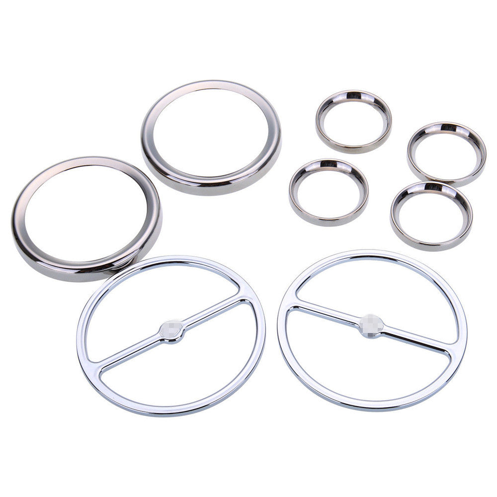Chrome Speedometer Gauges Bezels Horn Cover for Harley Electra Street Road Glide Q