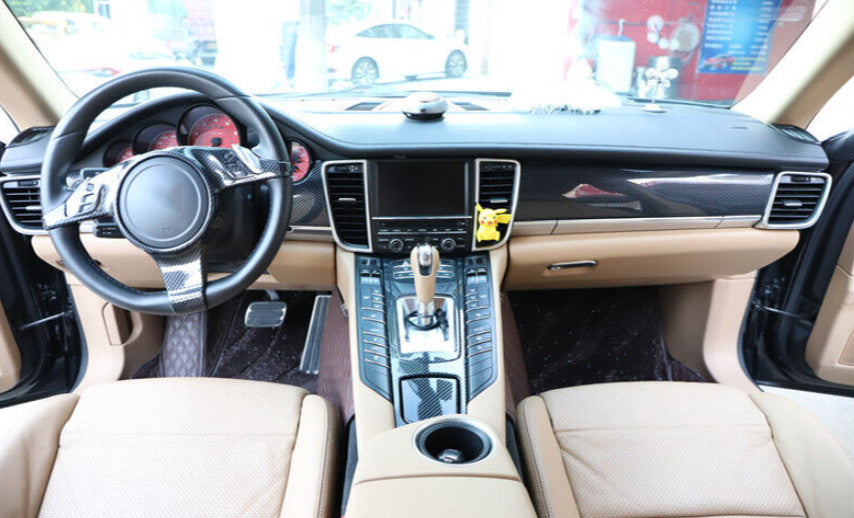 Carbon Fiber ABS Full Set Interior Decor Cover Trim for Panamera 12-16 B n