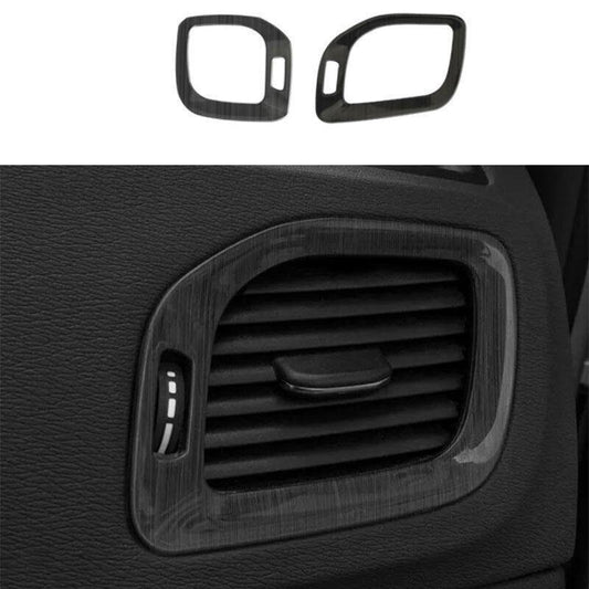 Fit for Volvo V60 2015-2018 Black Titanium Console LR Air Outlet Vent Trim 2PCS