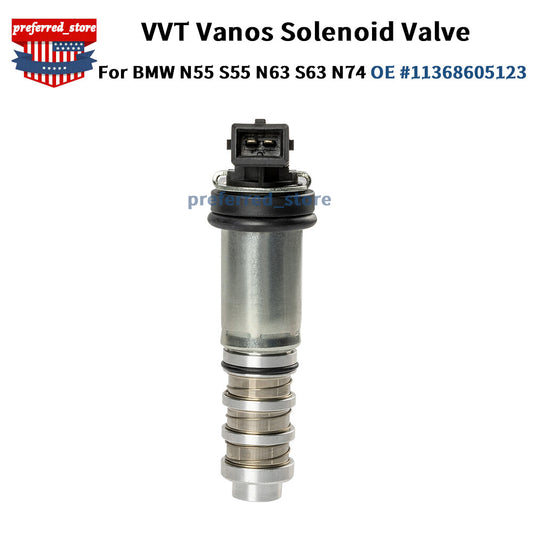 VVT Vanos solenoid valves are suitable for N55, S55, N63, S63, N74 gasoline engines, X3, X5, and X6. v