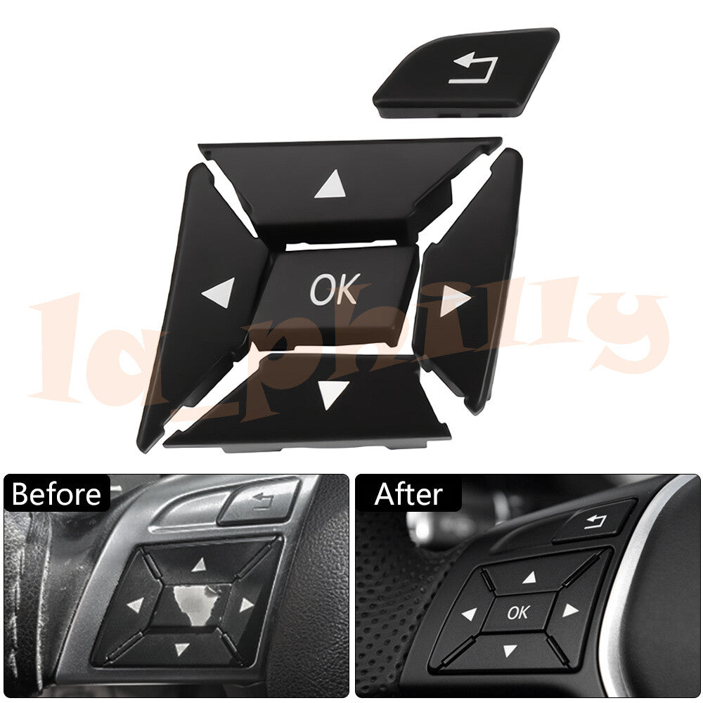Left Steering Wheel Control Switch Cover Black for Mercedes for Benz C Class W204
