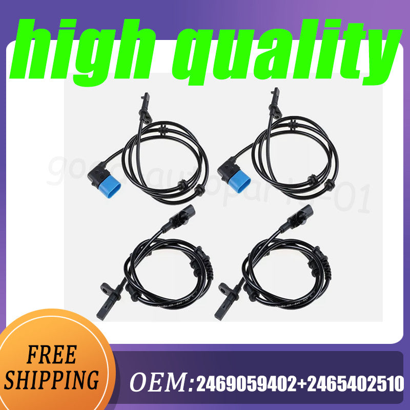 4 Front and rear ABS wheel speed sensors suitable for Mercedes W176 2469059402 2465402510