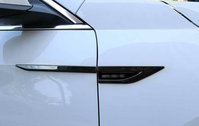 Black Look Air Flow Vent Body Side Fender Cover Trim for Chevrolet Malibu 16-21