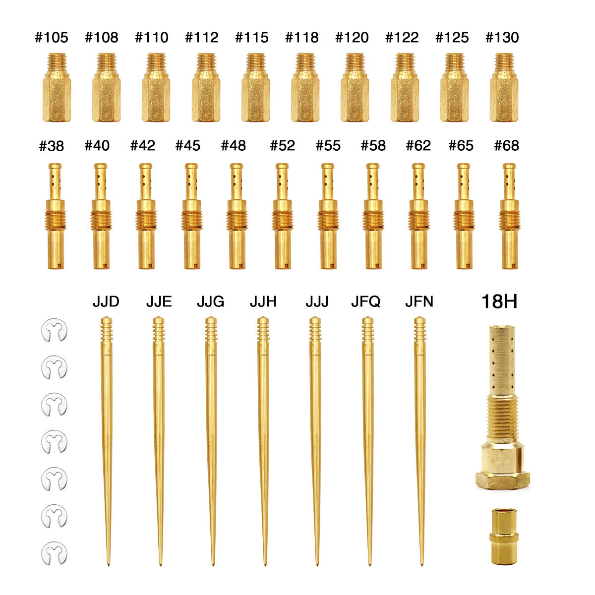 PE 26-28 21-34 Carburetor 18 Holes Repair Kit Slow Jet Needle Holder Atomiser Q