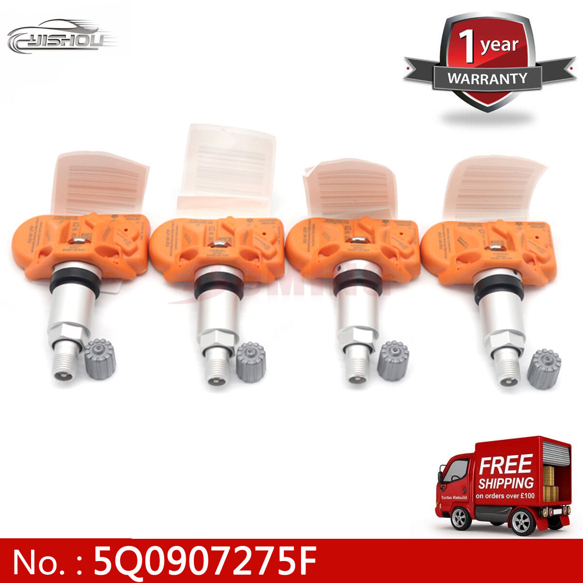 5Q0907275F 4PCS Tire Pressure Sensors for Audi for VW for PORSCHE for Passat 5Q0907275B TPMS