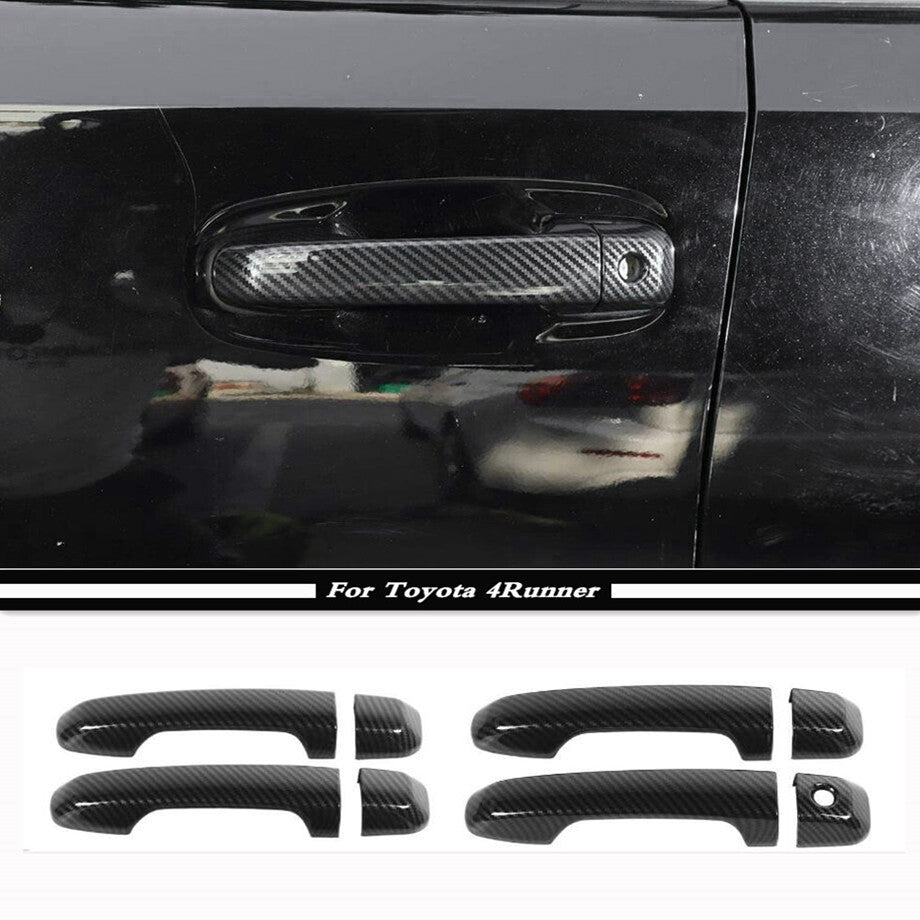 Carbon fiber exterior door handle insert trim cover 8P suitable for 17-23 for Toyota 4Runner