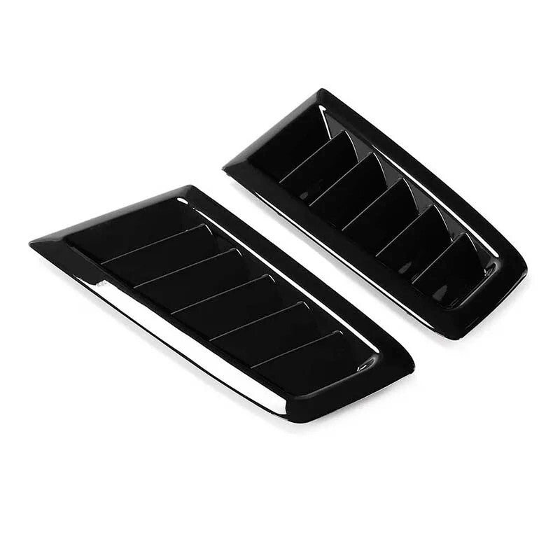 2Pcs Car Engine Hood Vent Louvers Air Scoop Bonnet Vent Air Intake Cover Black