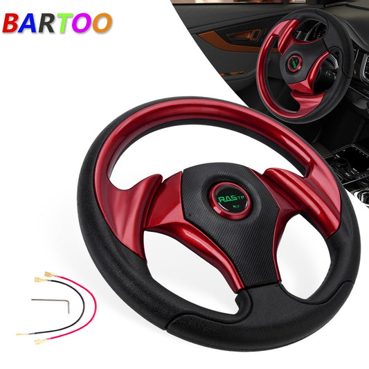 Red 12.5 for Golf Cart Steering Wheel For EZGO TXT RXV for Yamaha and Club Car 6 Hole Q