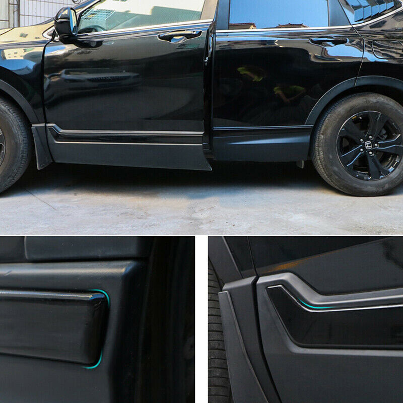 Black Titanium Side Door Body Molding Cover Trim 6p for Honda CR-V CRV 2017-2022
