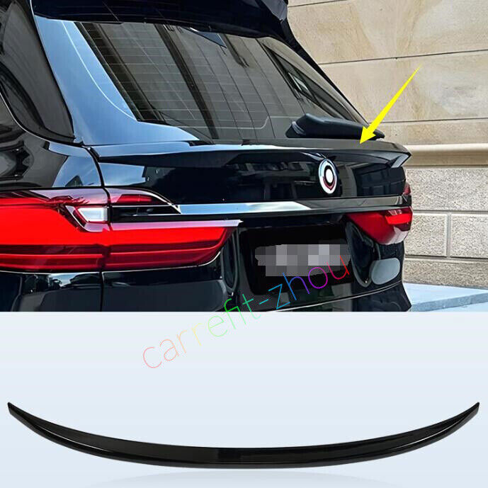 For X7 G07 Gloss Black REAR TRUNK MIDDLE SPOILER WING LIP TRIM 2020-2024 B n