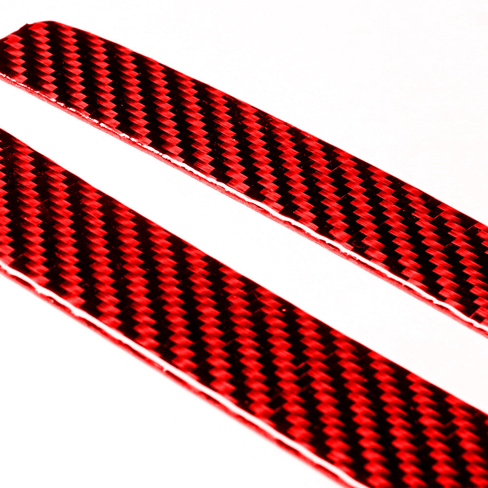 4x Red Carbon Fiber Interior Door Panel Cover Trim for Dodge for Ram 1500 2013-2015 v