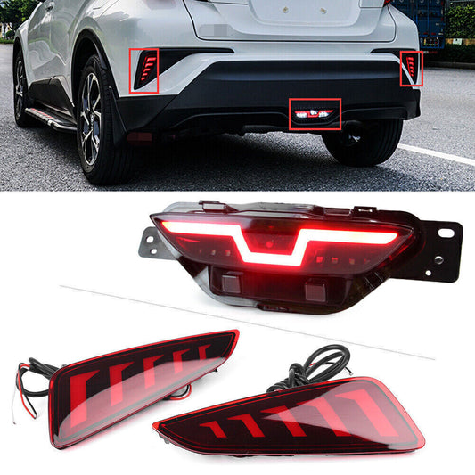 Car Rear Bumper Tail Brake Light + Fog Lights For Toyot@a CHR C-HR 2016-2021 n