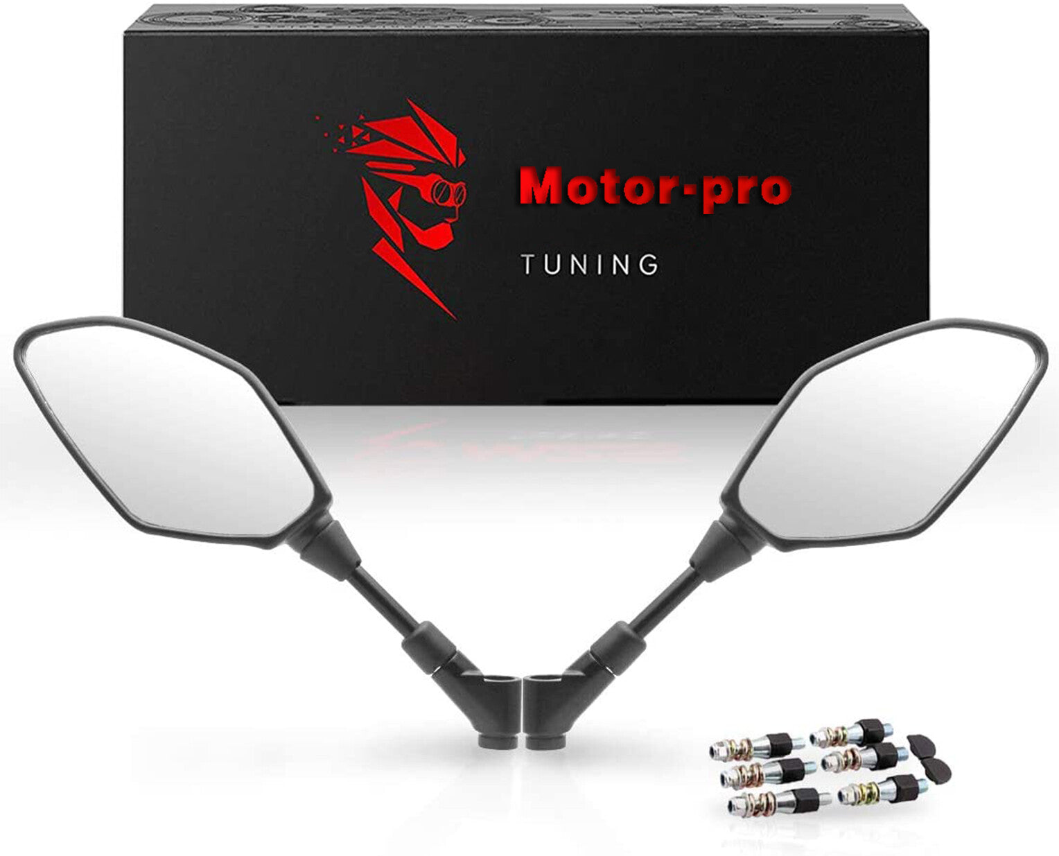 Pairs Motorcycle Rearview Mirrors 8mm/10mm for Kawasaki Z900 Z125 1000