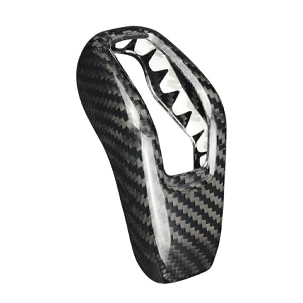 Black Carbon Fiber Gear Shift Knob Cover Trim Fit for Land Rover Range Sport 18-2021