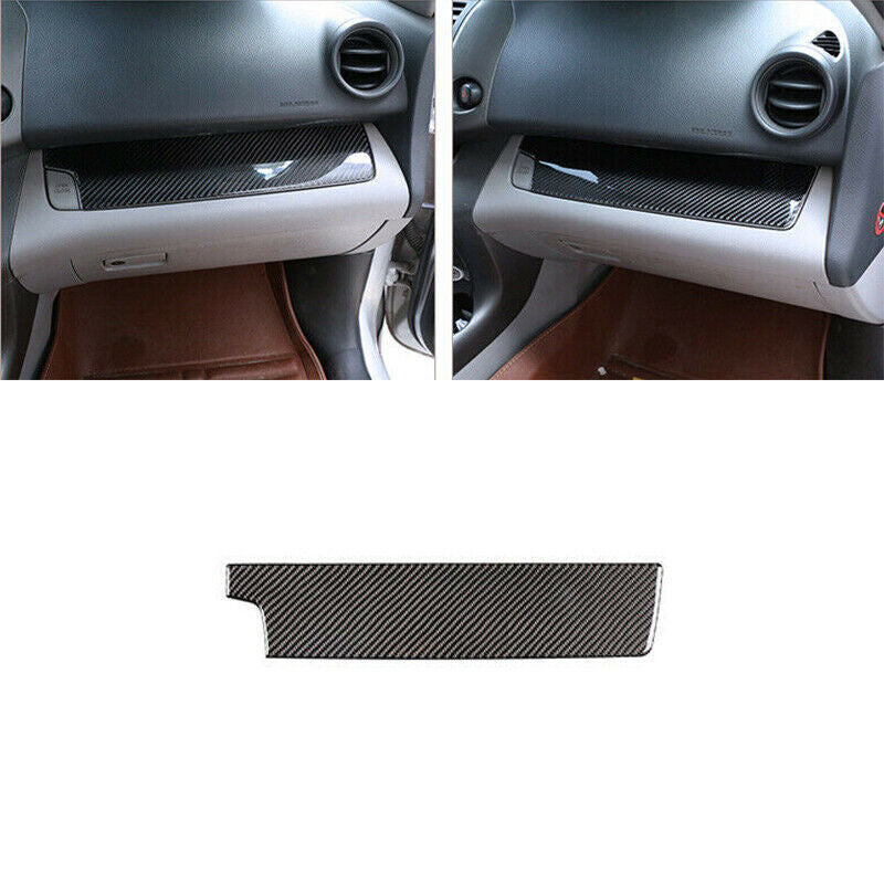 Carbon Fiber Inner for Co -Pilot Dashboard Strip Cover Trim for Toyota RAV4 2006-2012