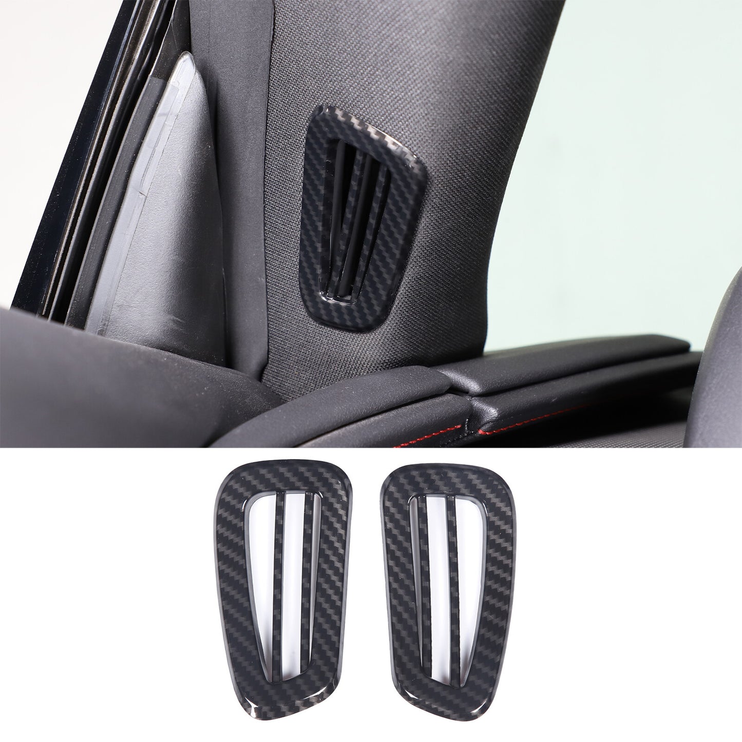 Carbon Fiber One-Pillar Air Outlet Vent Trim for Dodge Durango 2011-2021- v