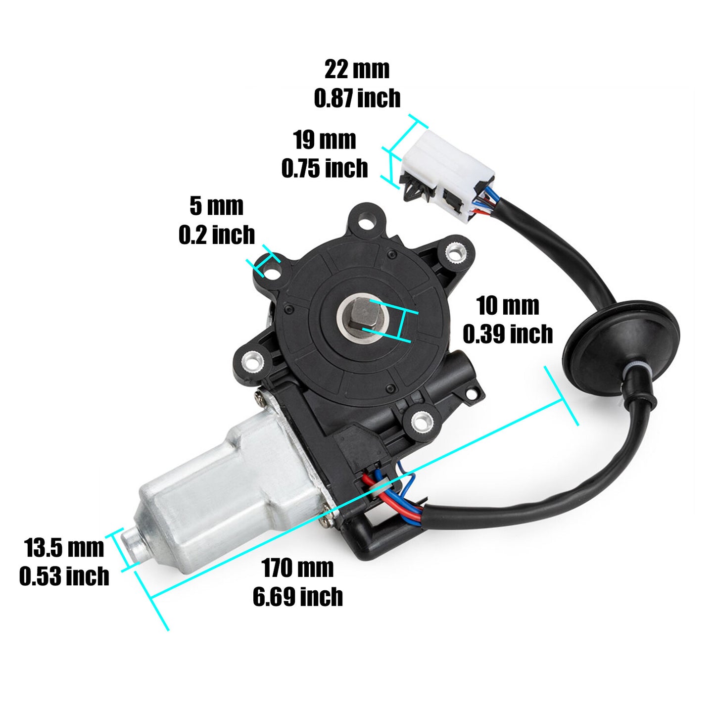 Front Left Window Regulator Motor for INFINITI G35 2003-2007 350Z 03-09 v