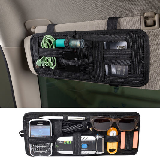 Black Sun Visor Organizer Bag for Jeep for Wrangler JK JL JT TJ Willys 2007-2022