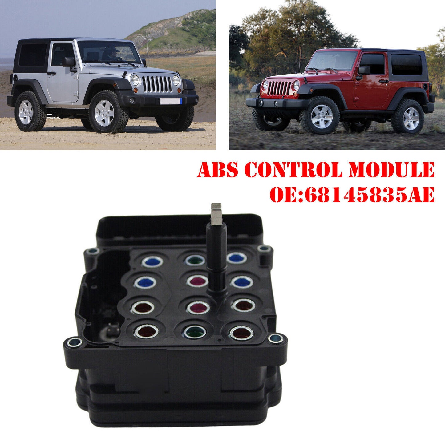 The brand new 68145835AE ABS control module is suitable for Jeep for Wrangler 2012-2014 3.6L models. Q