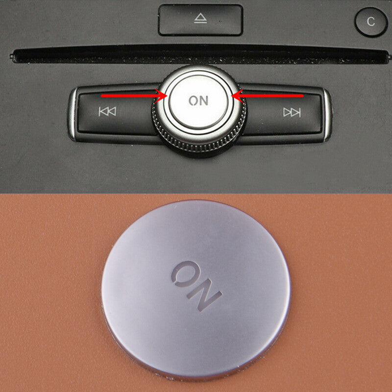 Volume ON Knob Button Decal Trim Fit for Mercedes Benz C E Class W204 W212 GLK