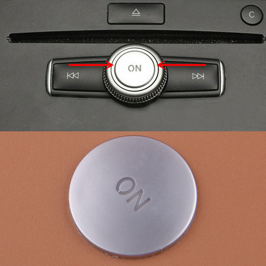 Volume ON Knob Button Decal Trim Fit for Mercedes Benz C E Class W204 W212 GLK