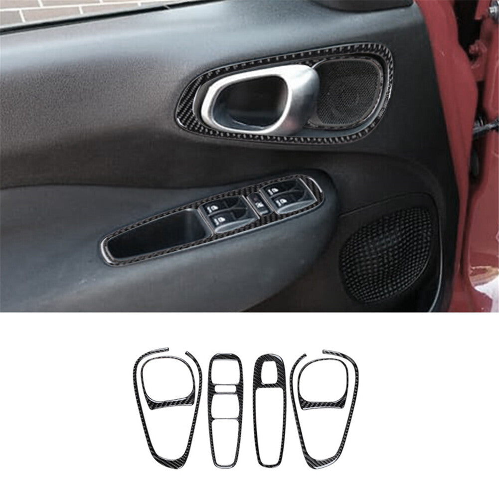 for Audi A4 2017-2018 RedCarbon Fiber GPS Navigation Frame Decorative Cover Trim v