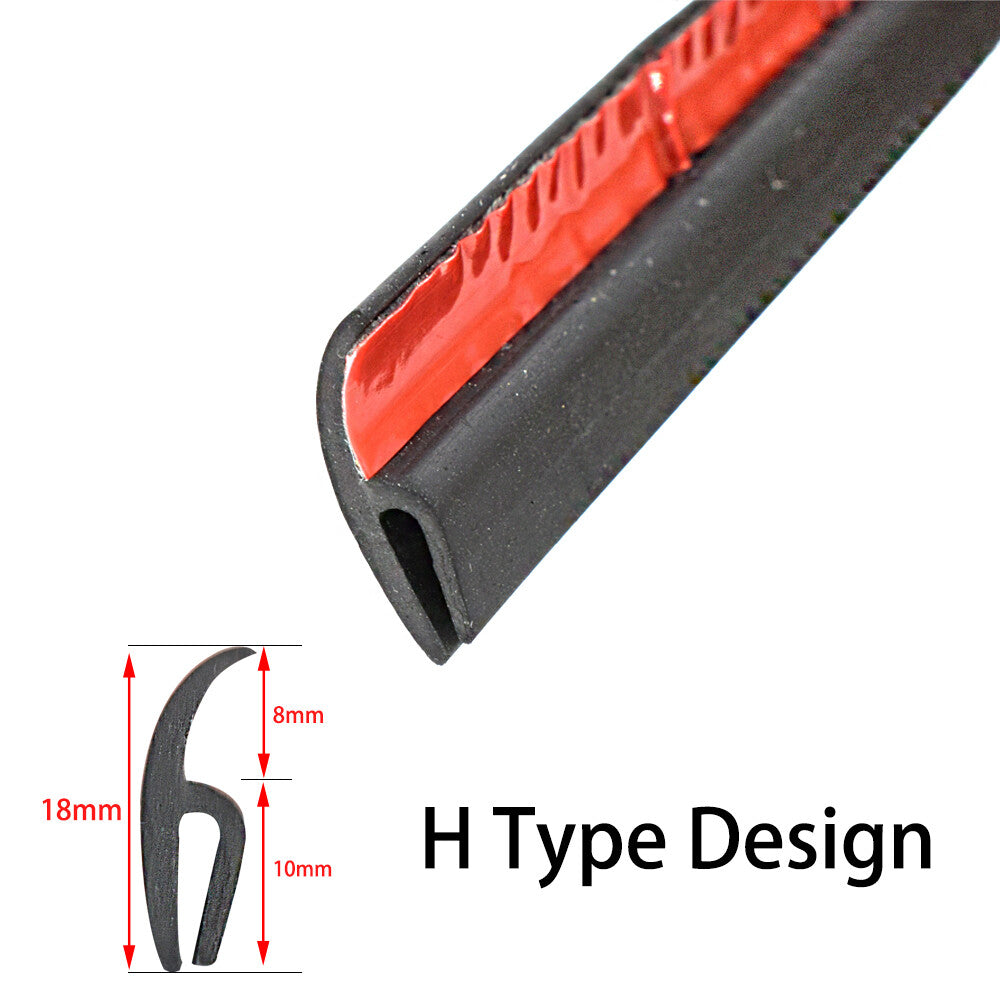 2m Car Rubber Seal Strip Trim For Car Front Rear Windshield Sunroof Weatherstrip