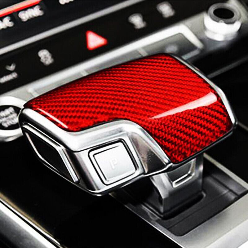 Real Carbon Fiber Gear Shift Knob Cover Trim for Audi for A8 Q8 Q7 A7 for A6 S7 S6 RS6 Q