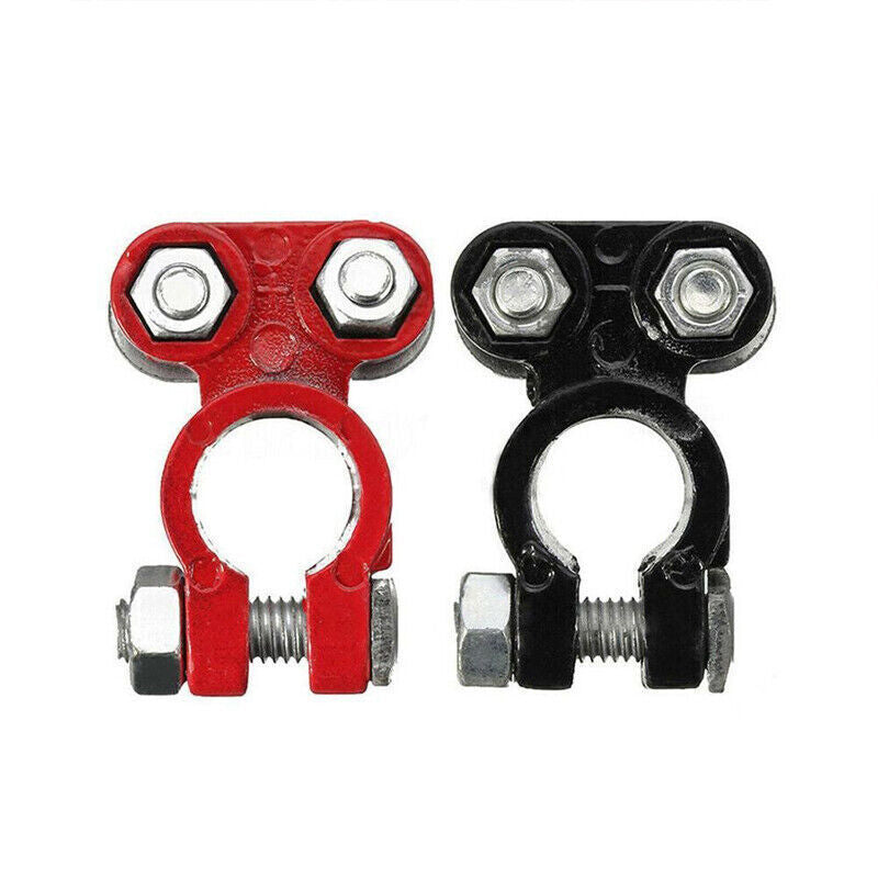 Universal battery cable terminal top post connector clip for automobiles and trucks - n