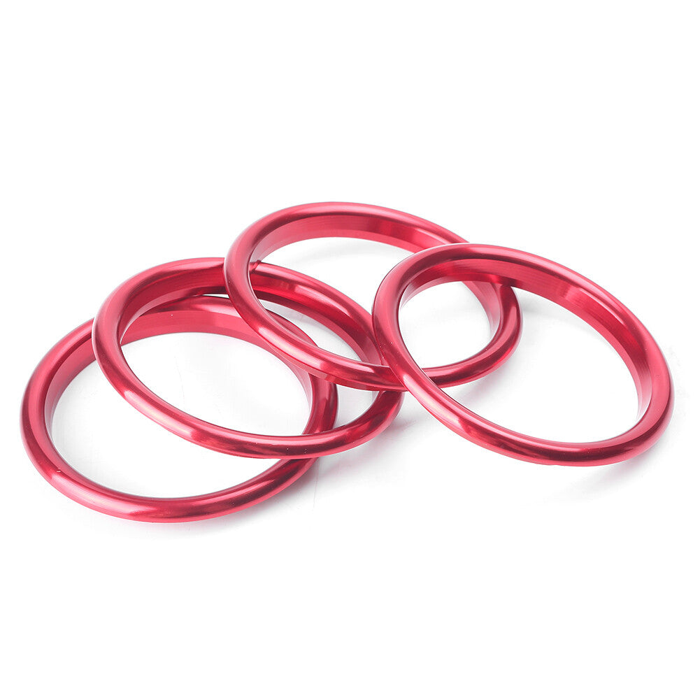 L¨¹ftungsringe L¨¹ftungsd¨¹sen Ringe Zierringe Dekor Alu Rot Fur for Audi A3 8V 12-19