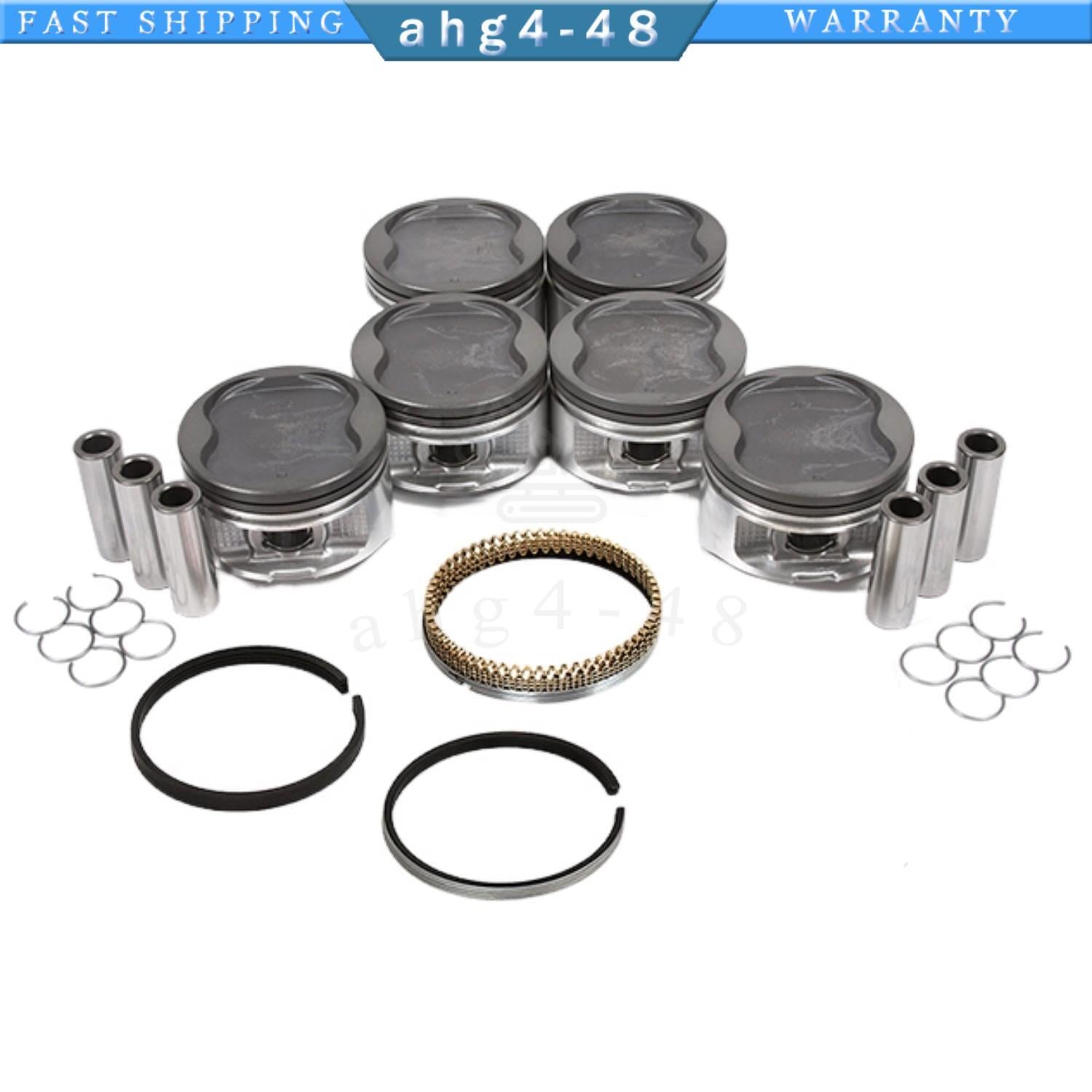 6-piece engine piston kit, 5VZFE, suitable for 1995-2004 4Runner Tacoma Tundra 3.4L.