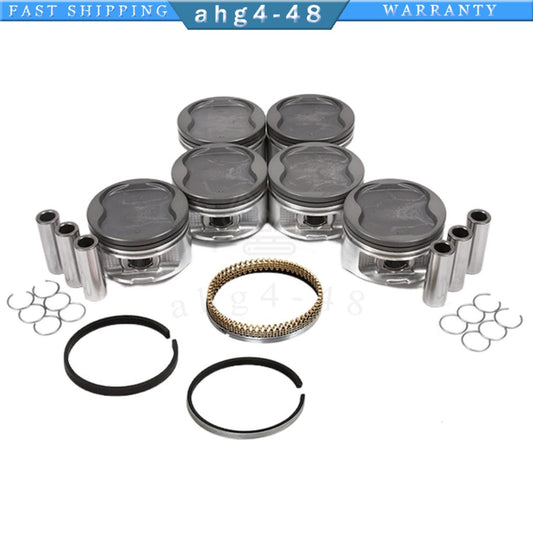 6-piece engine piston kit, 5VZFE, suitable for 1995-2004 4Runner Tacoma Tundra 3.4L.